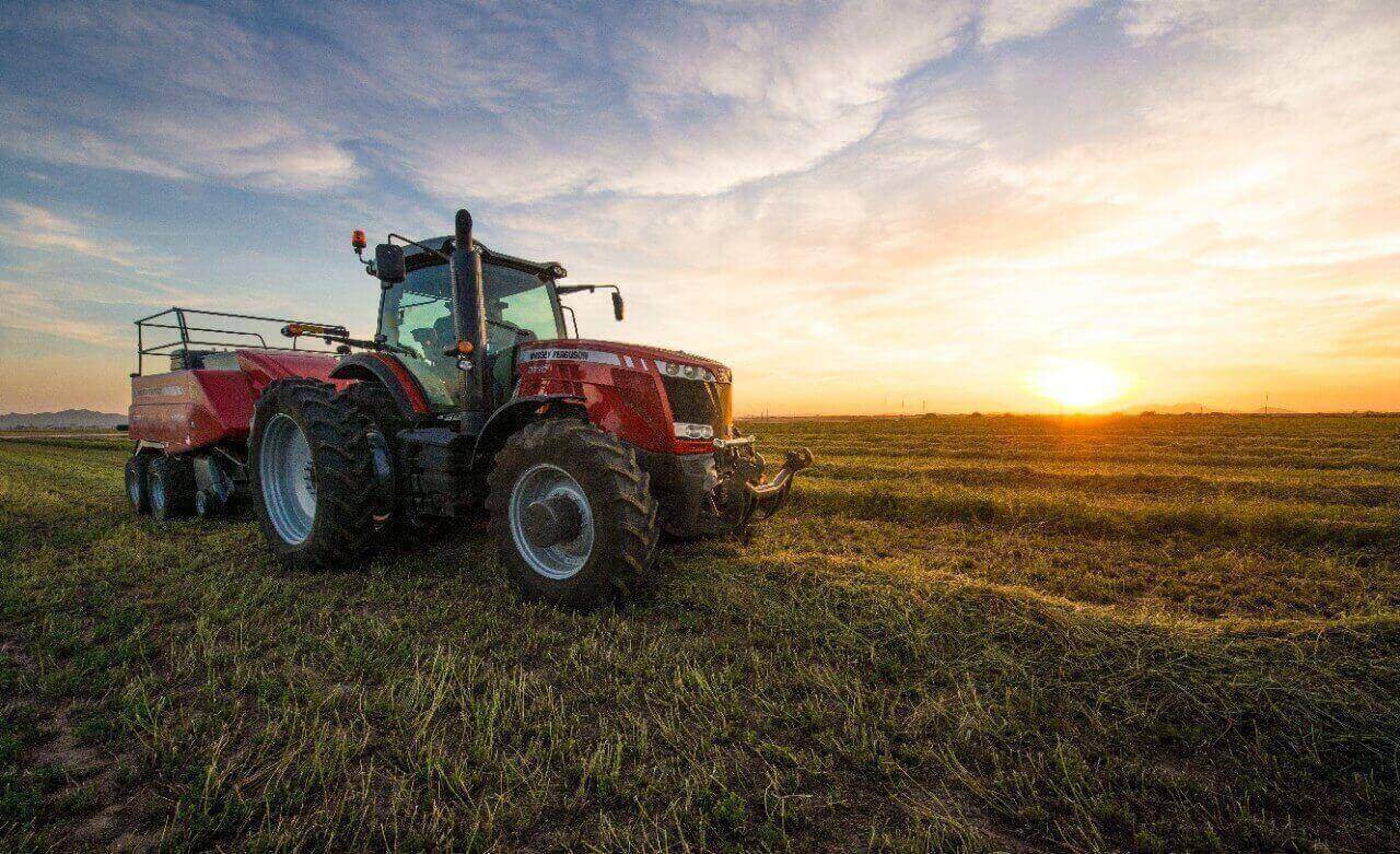 Massey Ferguson in sunset